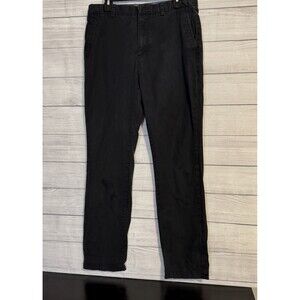 Banana Republic Aiden Chino Pants Men 33x34 Black Charcoal Cotton